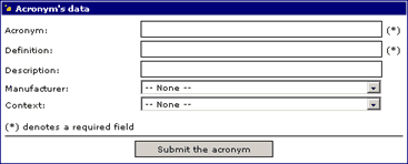 The submit form